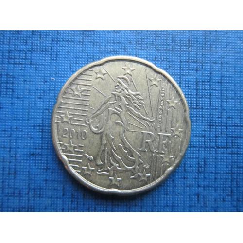 Монета 20 евроцентов Франция 2010