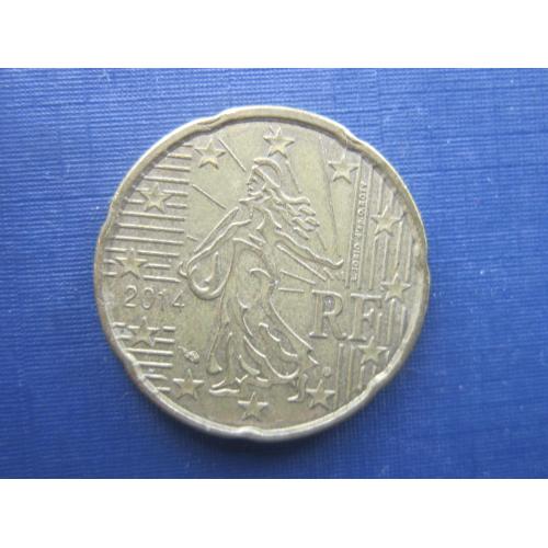 Монета 20 евроцентов Франция 2014