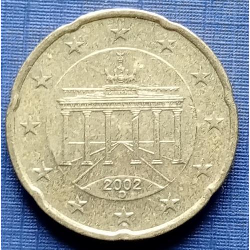 Монета 20 евроцентов Германия 2002 D