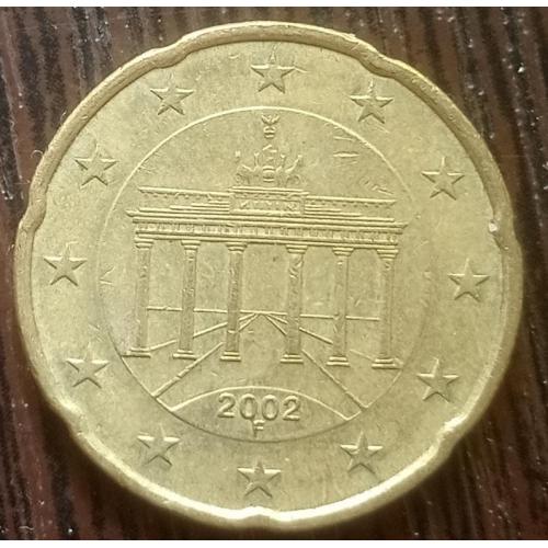 Монета 20 евроцентов Германия 2002-F