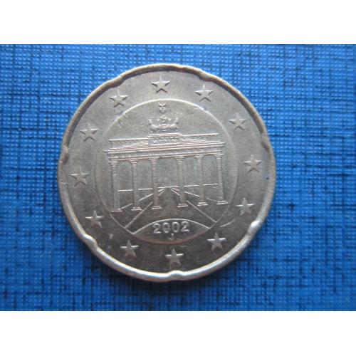 Монета 20 евроцентов Германия 2002-J