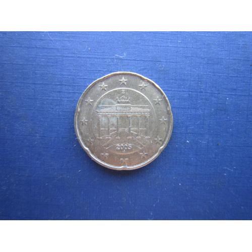 Монета 20 евроцентов Германия 2005 J