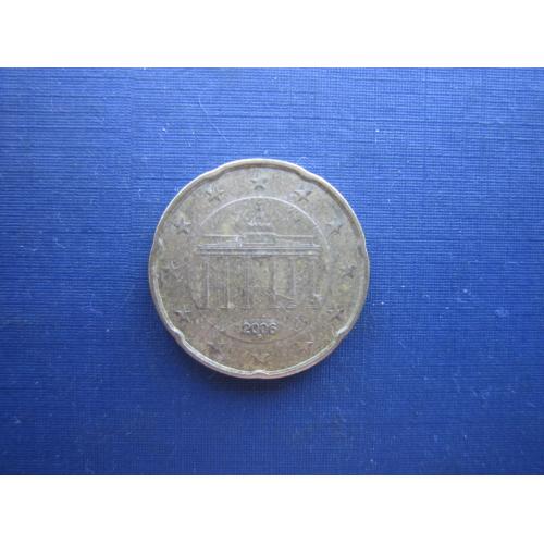 Монета 20 евроцентов Германия 2006 F