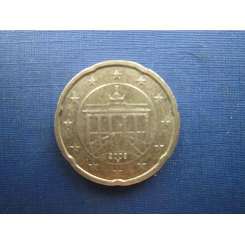 Монета 20 евроцентов Германия 2008 F