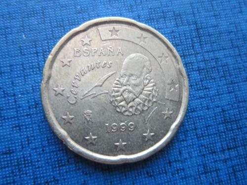 Монета 20 евроцентов Испания 1999