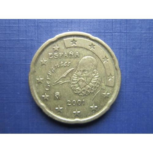 Монета 20 евроцентов Испания 2001 Сервантес