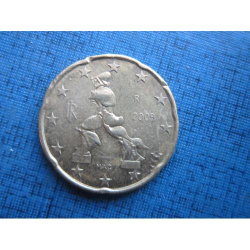 Монета 20 евроцентов Италия 2009