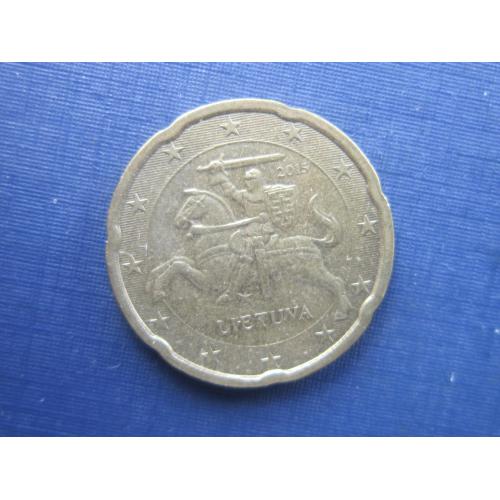 Монета 20 евроцентов Латвия 2014