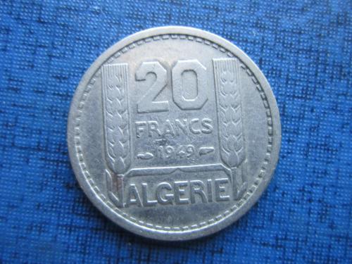 Монета 20 франков Алжир 1949