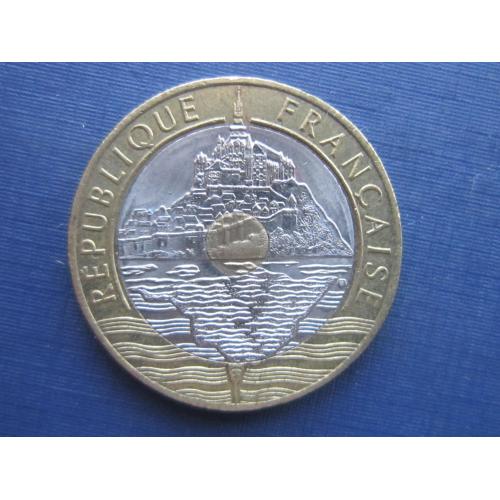 Монета 20 франков Франция 1993 Мон Сен Мишель