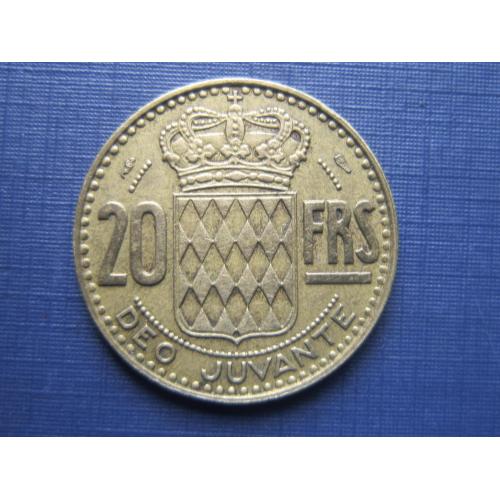 Монета 20 франков Монако 1950