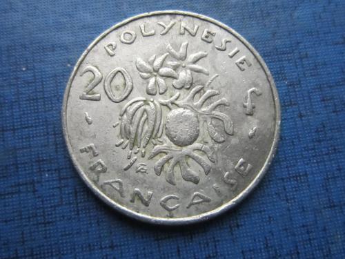 Монета 20 франков Полинезия Французская 1991