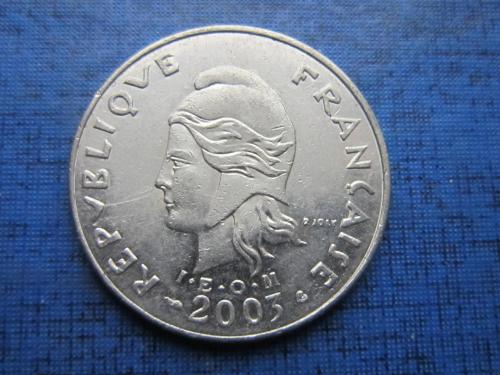 Монета 20 франков Полинезия Французская 2003