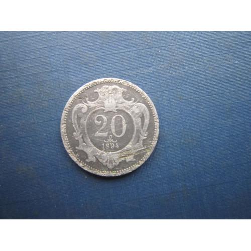Монета 20 гелерів Австро-Угорщина 1894 як є