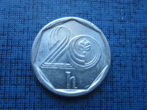 Монета 20 геллеров Чехия 1997