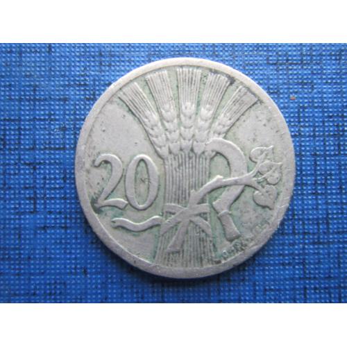Монета 20 геллеров Чехословакия 1926