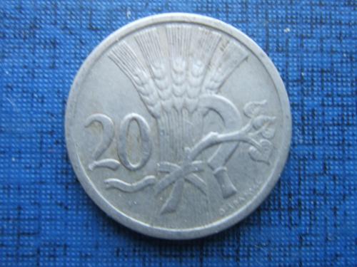 Монета 20 геллеров Чехословакия 1937