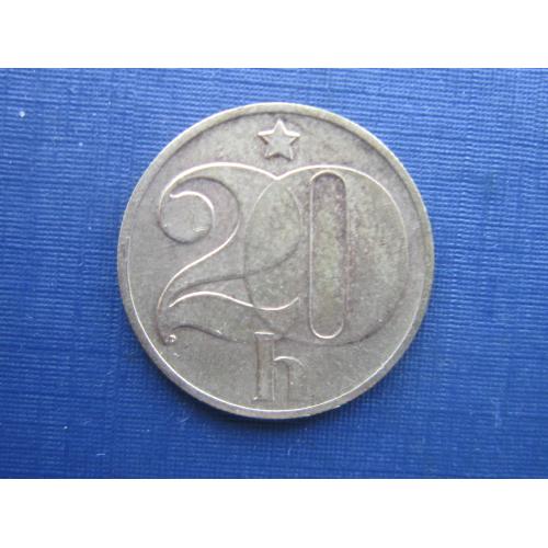 Монета 20 геллеров Чехословакия 1984