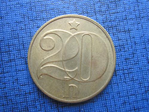 Монета 20 геллеров Чехословакия 1990 ЧССР