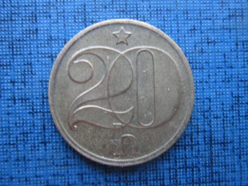 Монета 20 геллеров Чехословакия ЧССР 1982