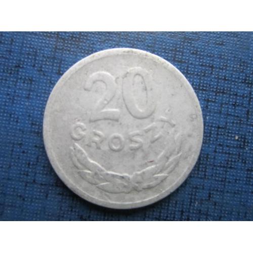 Монета 20 грошей Польша 1962