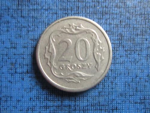 Монета 20 грошей Польша 1991