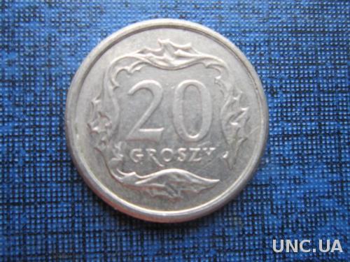 монета 20 грошей Польша 2007
