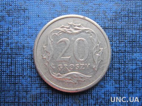 монета 20 грошей Польша 2009
