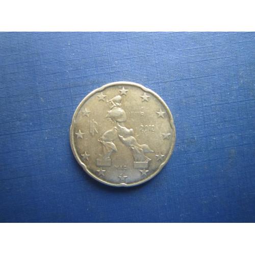 Монета 20 євроцентів Італія 2012