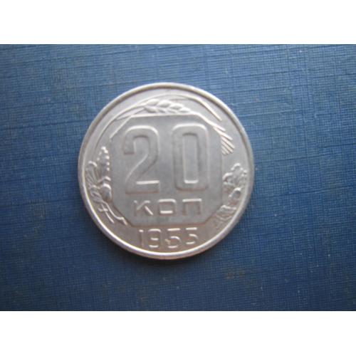 Монета 20 копеек СССР 1955 состояние