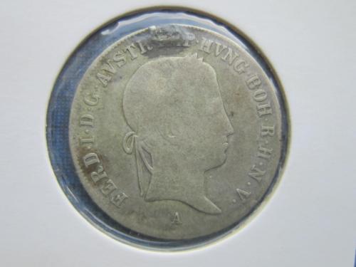 монета 20 крейцеров Австрия 1842 А серебро