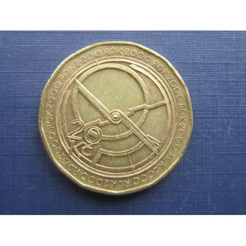 Монета 20 крон Чехия 2000 часы