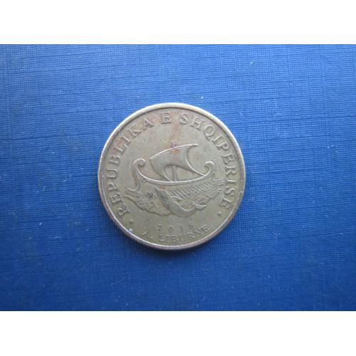 Монета 20 лек Албанія 2016 корабель вітрильник фауна дельфин