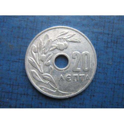 Монета 20 лепта Греция 1959 оливы