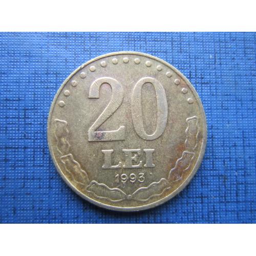 Монета 20 лей Румыния 1993