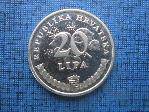 Монета 20 липа Хорватия 1999 флора олива
