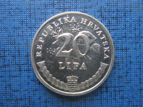 Монета 20 липа Хорватия 2009 флора олива