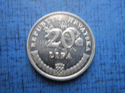 Монета 20 липа Хорватия 2010 флора чётный год