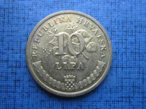 Монета 10 липа Хорватия 1999 флора 
