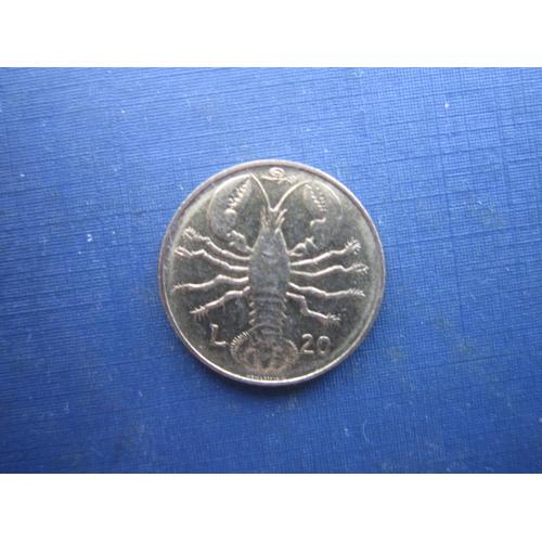 Монета 20 лір Сан-Маріно 1974 фауна рак омар