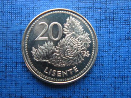 Монета 20 лисенте Лесото 1998 состояние