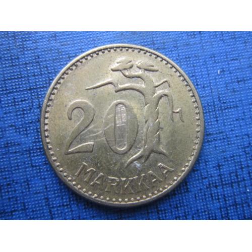 Монета 20 марок Финляндия 1954