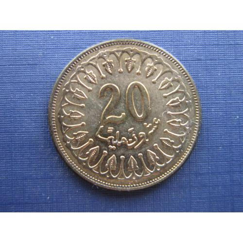 Монета 20 миллим Тунис 2007
