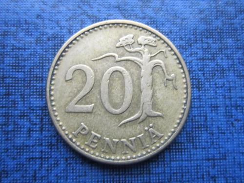 Монета 20 пенни Финляндия 1963