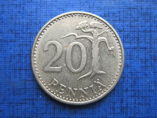 Монета 20 пенни Финляндия 1972