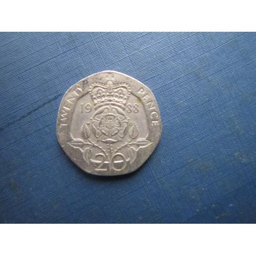 Монета 20 пенсів Великобританія 1988