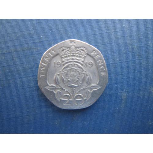 Монета 20 пенсів Великобританія 1989