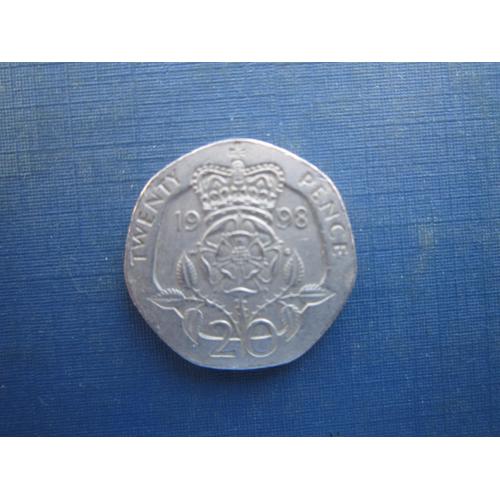 Монета 20 пенсів Великобританія 1998