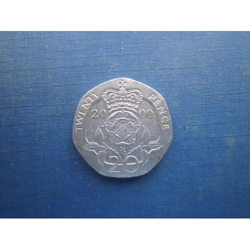 Монета 20 пенсів Великобританія 2000