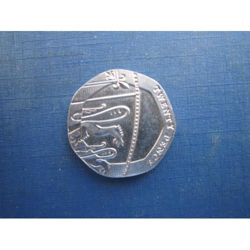 Монета 20 пенсів Великобританія 2011 щит лев